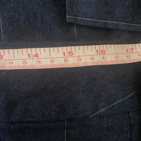 Vintage NWOT Chapter One dark denim skirt set with a white stripe no size tag - Picture 6 of 12